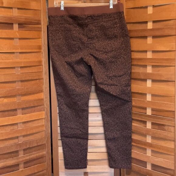 NWT No Boundaries Brown Black Leopard Print Pant Jeggings Women Junior XL 15-17 - Picture 2 of 7